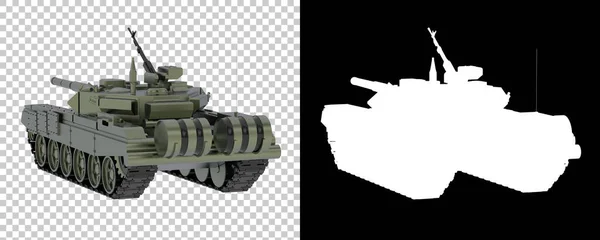Moderner Panzer Auf Weißem Hintergrund Rendering — Stockfoto