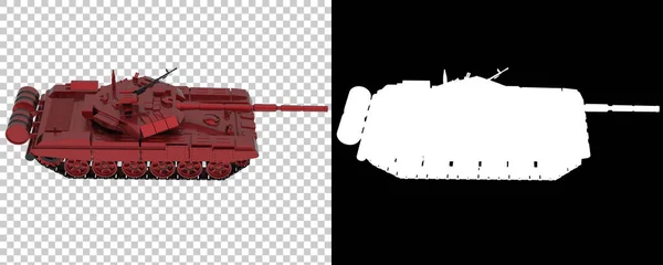 白色背景的现代坦克 3D渲染 — 图库照片
