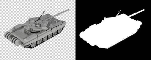 Moderní Tank Bílém Pozadí Vykreslování — Stock fotografie