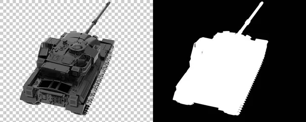 坦克背景上被隔离了3D渲染 — 图库照片