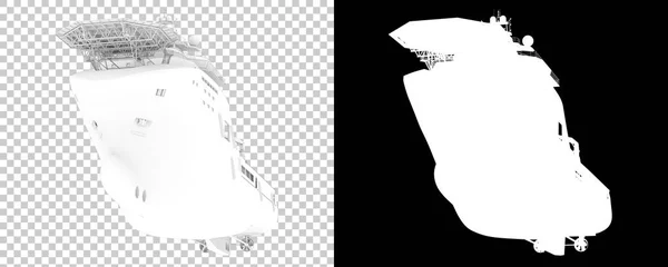 Рендеринг Большого Корабля Изолирован Заднем Плане Иллюстрация Судна — стоковое фото