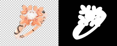 Dekoratif değerli mücevherlerin 3D çizimi