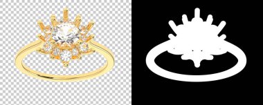 Dekoratif değerli mücevherlerin 3D çizimi