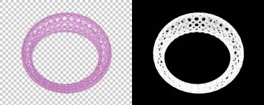 Dekoratif değerli mücevherlerin 3D çizimi