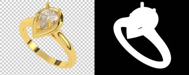 Dekoratif değerli mücevherlerin 3D çizimi