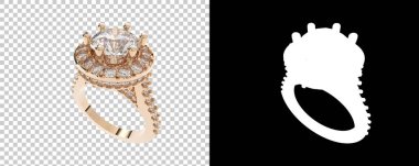 Dekoratif değerli mücevherlerin 3D çizimi