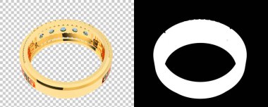 Dekoratif değerli mücevherlerin 3D çizimi