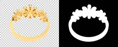 Dekoratif değerli mücevherlerin 3D çizimi