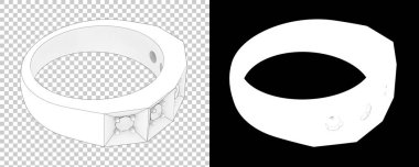 Dekoratif değerli mücevherlerin 3D çizimi