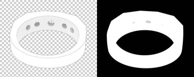 Dekoratif değerli mücevherlerin 3D çizimi