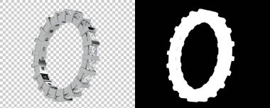 Dekoratif değerli mücevherlerin 3D çizimi