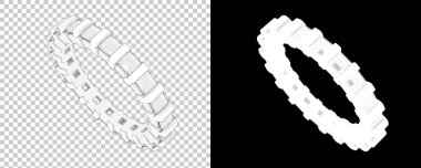 Dekoratif değerli mücevherlerin 3D çizimi