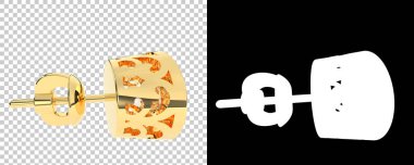 Dekoratif değerli mücevherlerin 3D çizimi