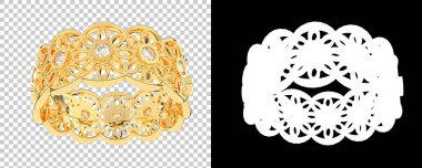 Dekoratif değerli mücevherlerin 3D çizimi