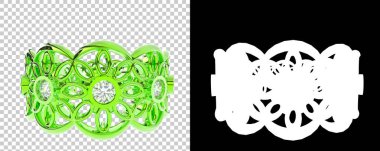 Dekoratif değerli mücevherlerin 3D çizimi