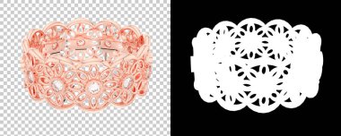 Dekoratif değerli mücevherlerin 3D çizimi