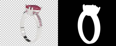 Dekoratif değerli mücevherlerin 3D çizimi