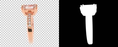 Dekoratif değerli mücevherlerin 3D çizimi