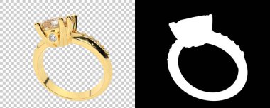 Dekoratif değerli mücevherlerin 3D çizimi