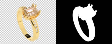 Dekoratif değerli mücevherlerin 3D çizimi