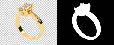 Dekoratif değerli mücevherlerin 3D çizimi