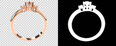 Dekoratif değerli mücevherlerin 3D çizimi