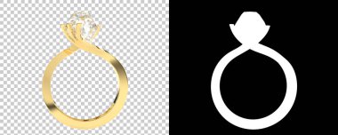 3D yüzük modelleri, pırlantalı sarı altın yüzük. 