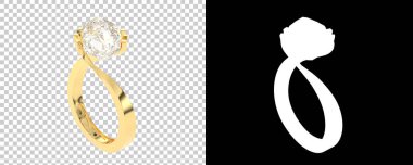 3D yüzük modelleri, pırlantalı sarı altın yüzük. 