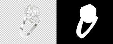 3D yüzük modelleri, pırlantalı beyaz altın yüzük. 