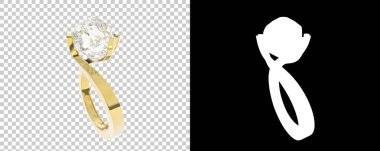 3D yüzük modelleri, pırlantalı sarı altın yüzük. 