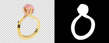 Yüzüklerin 3 boyutlu modelleri. nişan sarı altın yüzük 