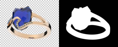 Dekoratif değerli mücevherlerin 3D çizimi