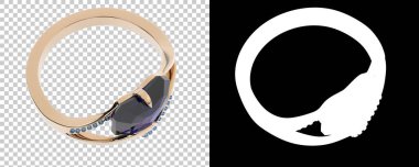 Dekoratif değerli mücevherlerin 3D çizimi