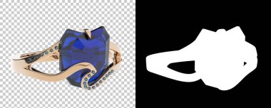 Dekoratif değerli mücevherlerin 3D çizimi