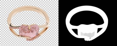 Dekoratif değerli mücevherlerin 3D çizimi