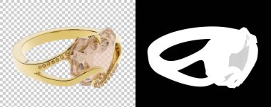 Dekoratif değerli mücevherlerin 3D çizimi