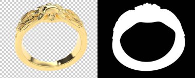 Dekoratif değerli mücevherlerin 3D çizimi