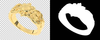 Dekoratif değerli mücevherlerin 3D çizimi