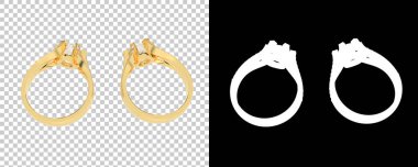 Dekoratif değerli mücevherlerin 3D çizimi