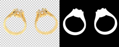 Dekoratif değerli mücevherlerin 3D çizimi