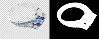 Dekoratif değerli mücevherlerin 3D çizimi