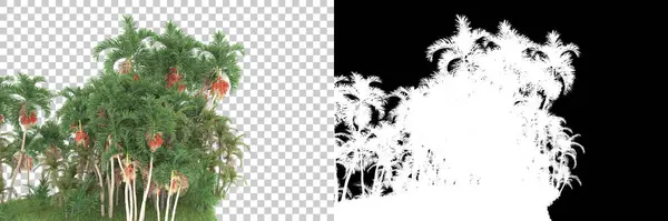 Trees Isolated Background Mask Rendering Illustration — Stock Photo, Image