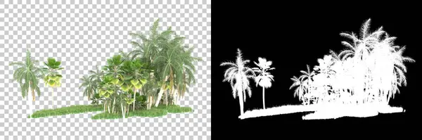 Тропічний Ліс Фоні Маски Візуалізація Ілюстрація — стокове фото
