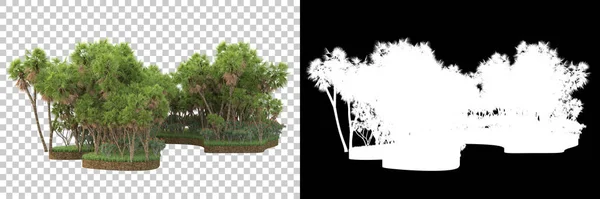 Έννοια Της Χλωρίδας Της Φύσης Ρεαλιστικά Δέντρα Απομονωμένα Λευκό Φόντο — Φωτογραφία Αρχείου