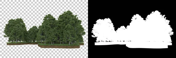 Έννοια Της Χλωρίδας Της Φύσης Ρεαλιστικά Δέντρα Απομονωμένα Λευκό Φόντο — Φωτογραφία Αρχείου
