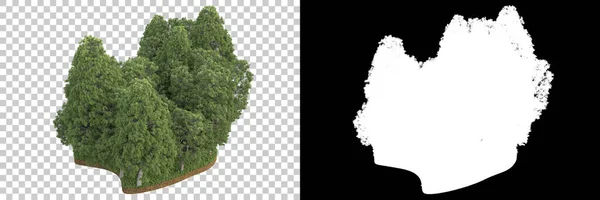 Stromy Izolované Pozadí Maskou Vykreslování Ilustrace — Stock fotografie