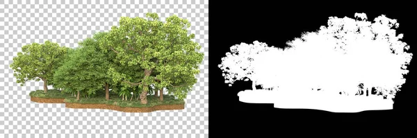 Puut Eristetty Taustalla Naamio Renderointi Kuvitus — kuvapankkivalokuva