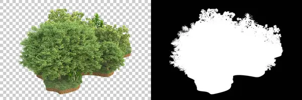 Trær Isolert Bakgrunn Med Maske Gjengivelse Illustrasjon – stockfoto