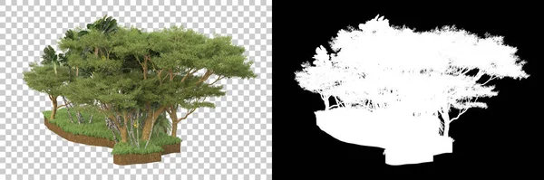 Trees Isolated Background Mask Rendering Illustration — Stock Photo, Image