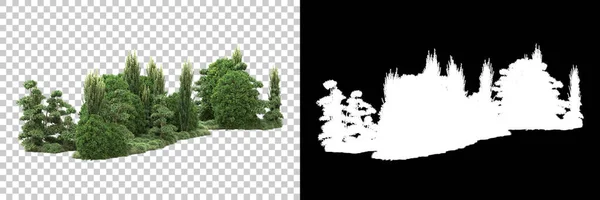 Bäume Isoliert Auf Dem Hintergrund Mit Maske Darstellung Illustration — Stockfoto